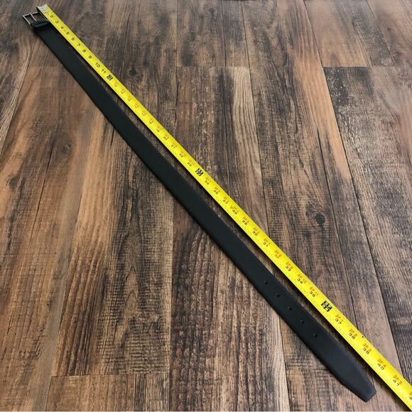 Hugo Boss Italian Leather Belt Printed Handmade in Italy Size 32 Black Gunmetal - Picture 12 of 16